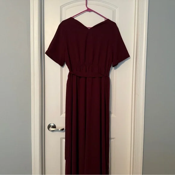 maxi viscose dress Viscose crepe asymmetric maxi dress with draping 40 (FR) / Black